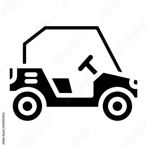 Canvas Print Buggy Car Icon Style