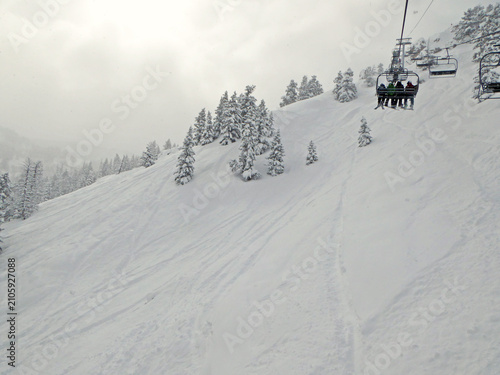 Powder Mountain ski resort in Utah, USA	