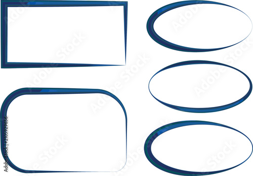 dark blue color pattern frames shapes collection