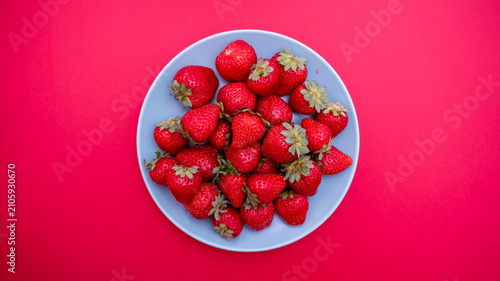 Fotografie Red strawberries.
