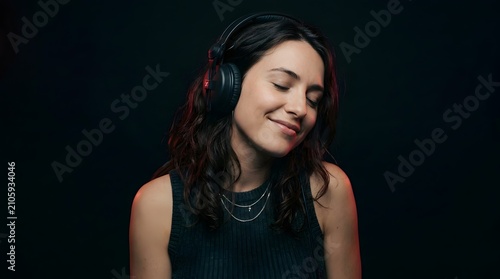 Woman with headphones