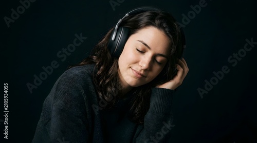 Woman with headphones
