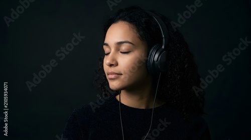 Woman with headphones