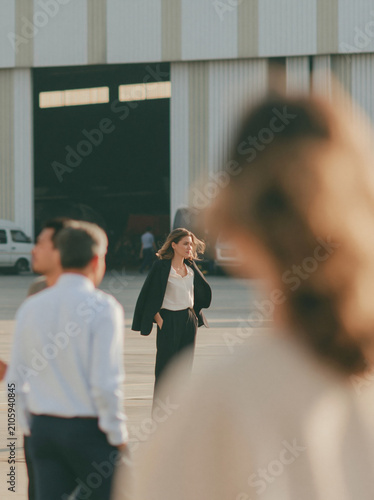 Professional distribution center with warehouse staff