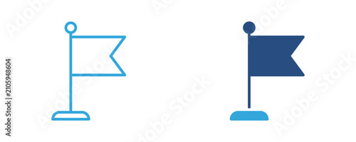 Foto Flag icon, destination marker, milestone, achievement, location flag, vector ill