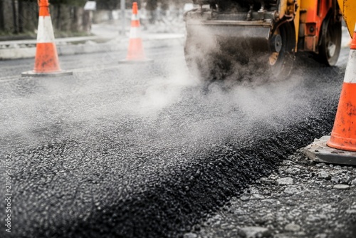 asphalt road construction