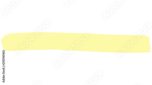 GOLDEN yellow brush stroke isolated on transparent background abstract paint swatch banner line for creative graphic design heading highlight text space art