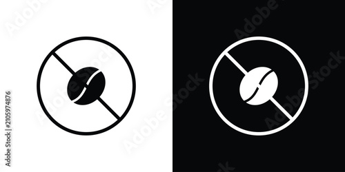 Bild auf Leinwand Caffeine free icon simple elements series