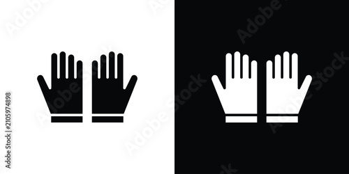 Quadro em tela Gloves icon flat symbols pack