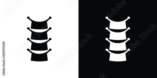 Fotografie Human spine icon flat symbols pack