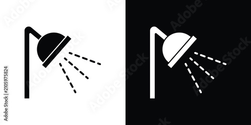 Obraz na płótnie Shower Head icon flat symbols pack