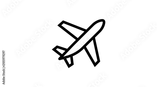 Airplane flying in the sky.