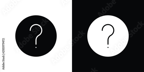 Konstfotografi Interrogation icon lineart symbols pack. EPS10