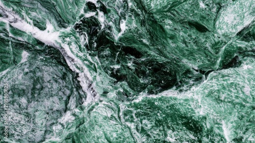 Rich Emerald Green Marble with Natural Veins Texture