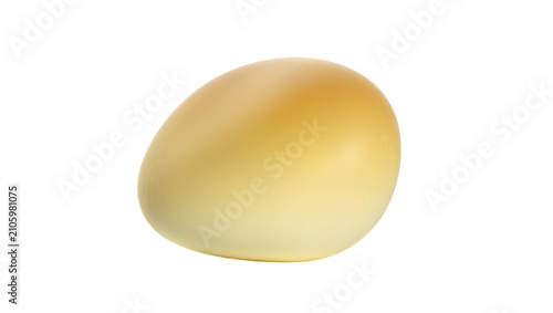 Fotografie Isolated single uncooked light brown chicken egg, a fundamental ingredient for m