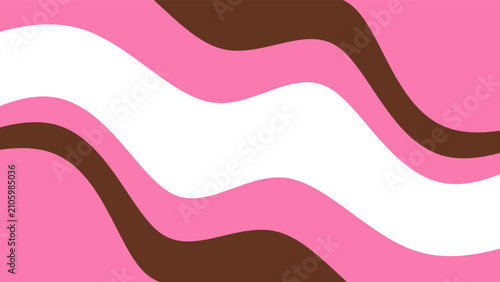Tableau sur toile Sweet melting chocolate and pink strawberry icing glaze background