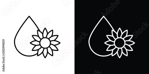 Sunflower oil icon simple elements series