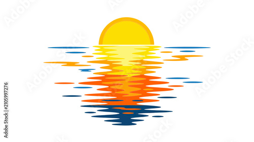 Vibrant Sunset Reflection on Water Surface