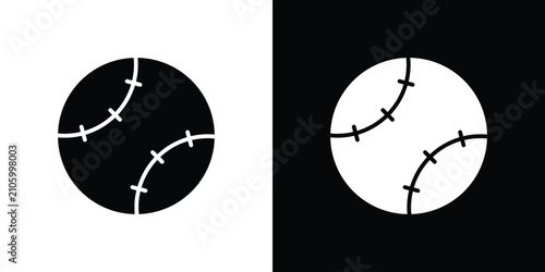 фотографія Baseball icon lineart symbols pack. EPS10