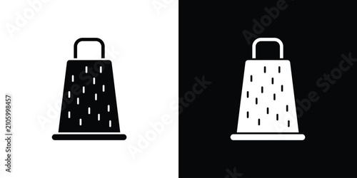 Quadro su tela Cheese grater icon lineart symbols pack. EPS10