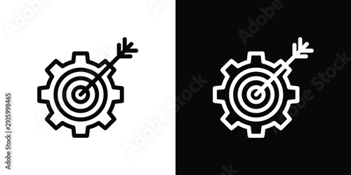 Foto Goal icon lineart symbols pack. EPS10