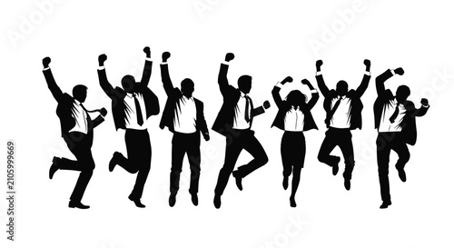 Fotografie Group of Diverse People Celebrating and Dancing Together.