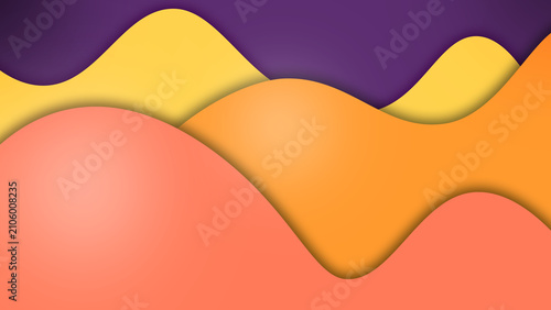 Photography Modern layered sunset gradient background with flowing abstract shapes