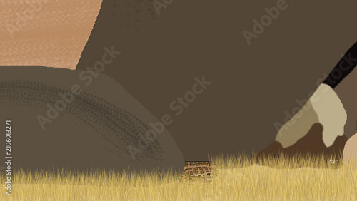 Tableau sur toile Angolan python: Shadows of Iona