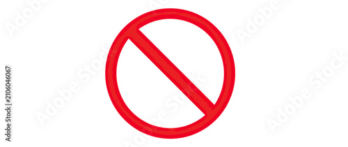 Obraz na płótnie Red Prohibition Sign Isolated on White Background
