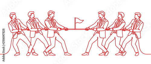 Φωτογραφία Businessmen in tug of war illustration
