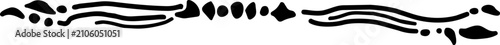 Decorative hand drawn divider borders ornamental line in black with elegant curve and dot detail