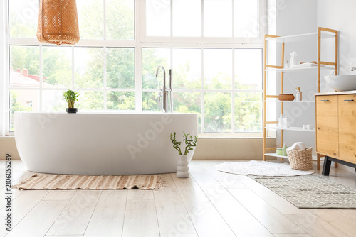 Modern bathroom interior wi...