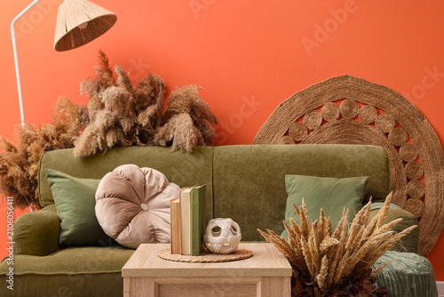 Cozy living room interior w...
