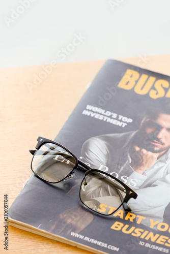 Black framed eyeglasses res...