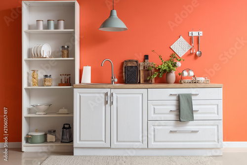 Interior of modern kitchen ...
