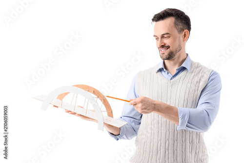 Male architect with 3D mode...
