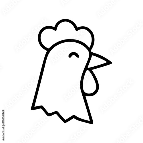 chicken head logo vector