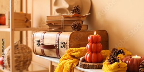 Autumn home decor with pump...
