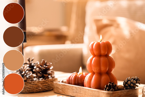 Stacked pumpkin-shaped cand...