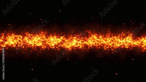 Fiery Energy Burst: A vibrant explosion of intense orange and yellow flames crackles and dances, illuminating the darkness with its raw, powerful energy. Sparks fly outwards from the central inferno.