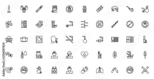 Konstfotografi Quit smoking icon set