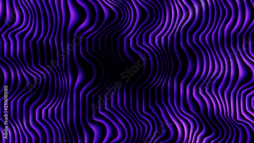 Purple wavy pattern with gradient shadows abstract vector illustration