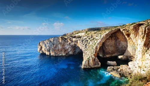 Blue Grotto Malta Natural Stone Arch And Sea Caves