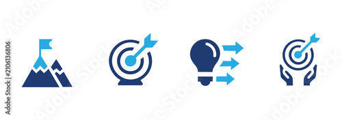 Cuadro en lienzo Strategy icon set