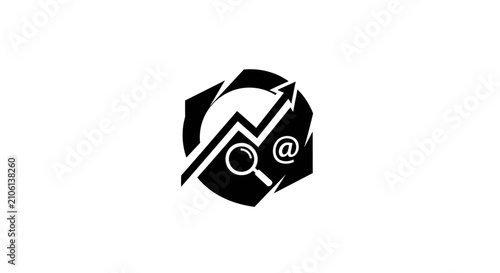 Quadro su tela Business growth and data analysis icons representing progress research and commu