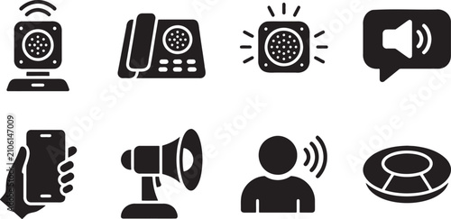 Communication devices featuring telephone speakers and intercom systems