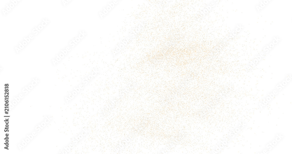 Fototapeta premium Glittering gold particle flying in black background. Sparkling turbulence glow effect. 3D rendering with alpha.