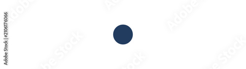 Konstfotografi Single dark blue circle on white background