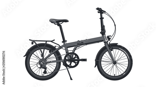 Compact folding bicycle for efficient urban transportation.