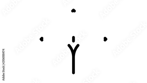Decision making arrow path choice animation